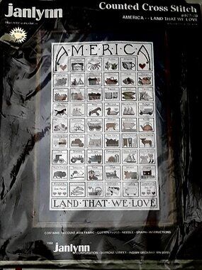 Janlynn Cross Stitch AMERICA LAND That We LOVE Item 977-78 Jean Farish 50 States